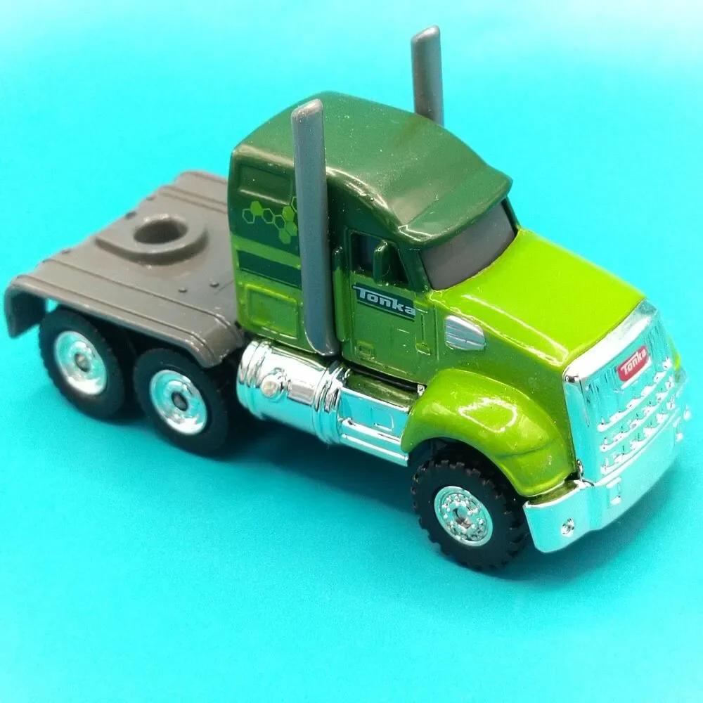 Tonka Green Tanker Truck & Trailer Semi Rig Toy Vehicle Hasbro Funrise 2012